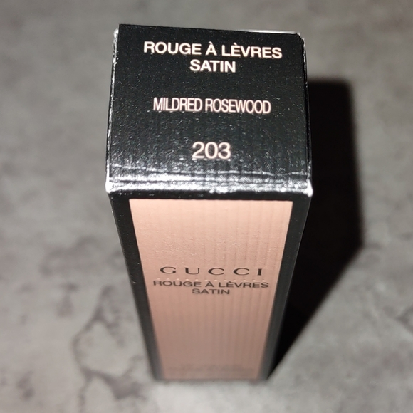 BNIP Gucci Rouge a Levres Satin 203 Mildred Rosewood - Picture 6 of 6